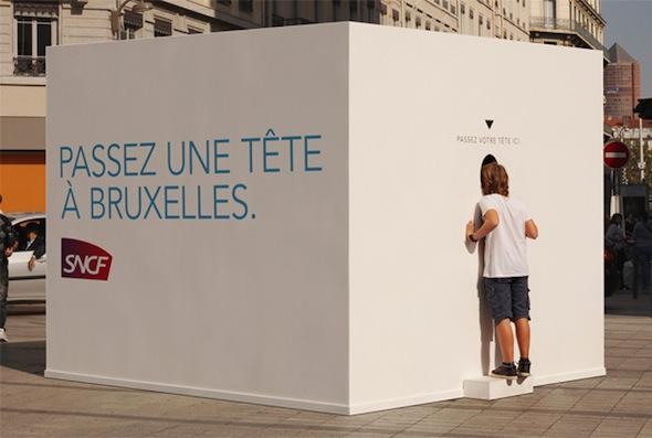 Street marketing : Passez une tête à Bruxelles