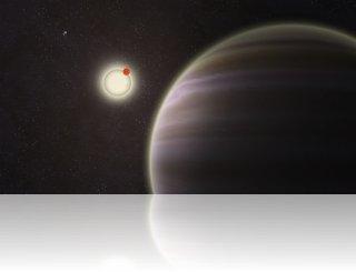 L'exoplanète PH1 accompagnée de ses quatre soleils. Vue d'artiste. Crédit : Haven Giguere/Yale