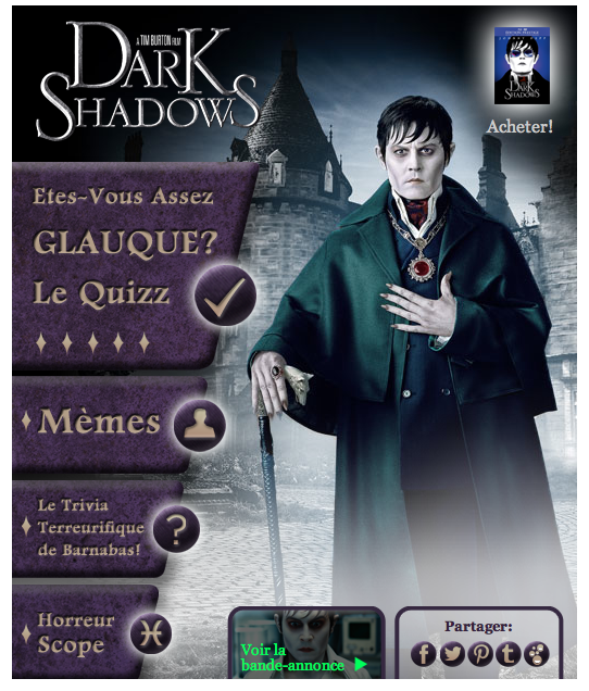Jeu Dark Shadows : 1 Combo Blu-Ray à gagner sur Golden Idol !