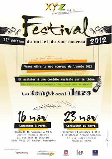 16 et 23/11 - XYZ... Festival du mot et du son nouveau  - Paris et Le Havre