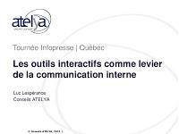 Les outils interactifs comme levier de la communication interne - de Conseils Atelya