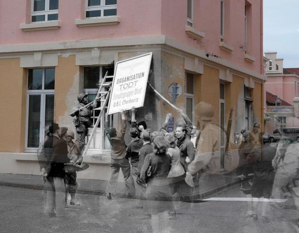 Les photos d’archives de la libération se superposent avec le présent
