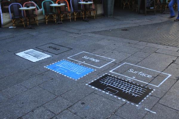Microsoft fait la promotion de sa Surface dans les rues de Paris