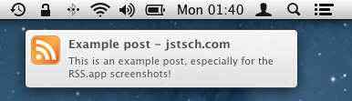 RSSApp2 Mac OS   Les flux RSS dans le centre de notification avec RSS.App