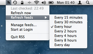 RSSApp Mac OS   Les flux RSS dans le centre de notification avec RSS.App