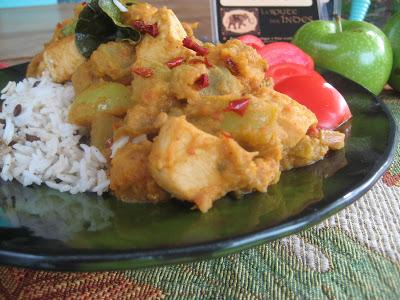 Curry de poulet en salsa verde (tomates vertes)