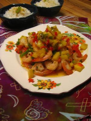 Crevettes à la mangue façon tandoori