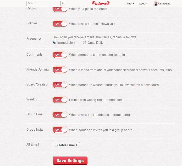 Pinterest : possibilité de bloquer un utilisateur