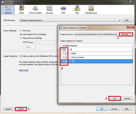 importer thème NetBeans importer thème NetBeans