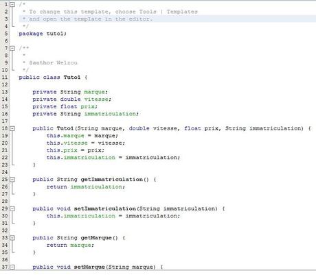 Thème utilisé par défaut sur NetBeans Thème utilisé par défaut sur NetBeans