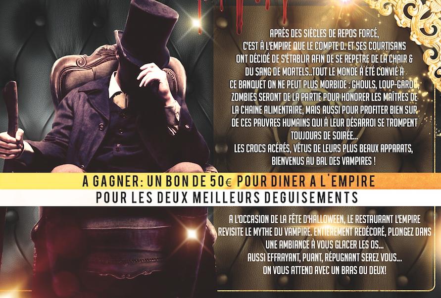Soirée HALLOWEEN !!!!! LE BAL DES VAMPIRES – L’empire Bordeaux