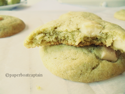 Cookies à la pistache et au chocolat blanc