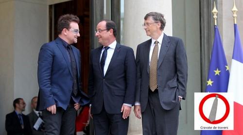 Avec Bill Gates et Bono