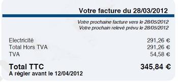 facture edf - total