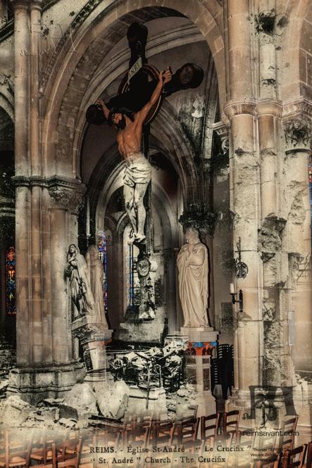 Crucifix de l'église Saint André, rue Jean Jaures, grande guerre - 2012