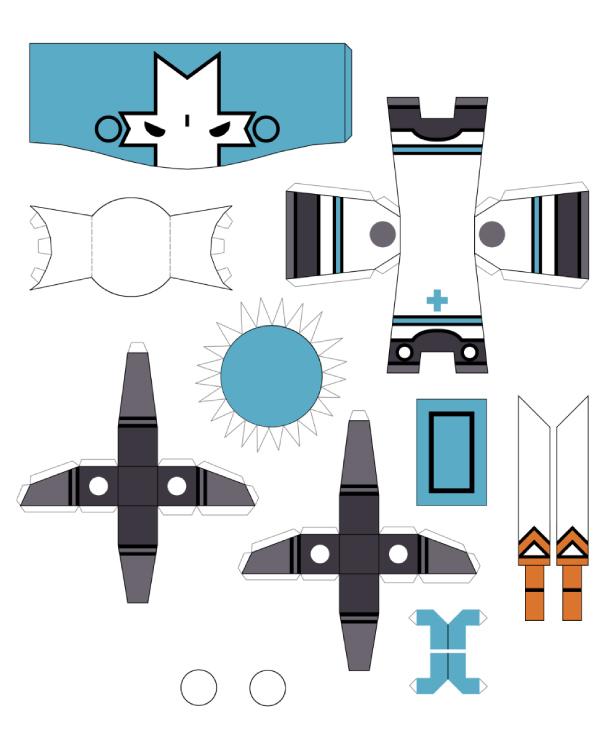 Castle Crashers Papercraft (x 4)