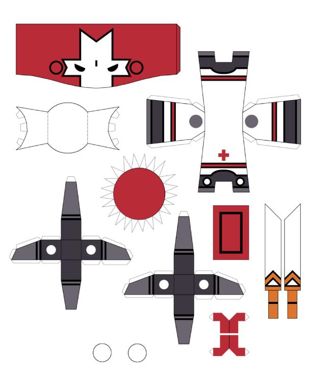 Castle Crashers Papercraft (x 4)
