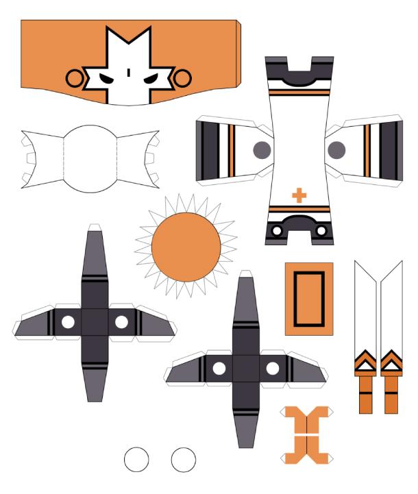 Castle Crashers Papercraft (x 4)