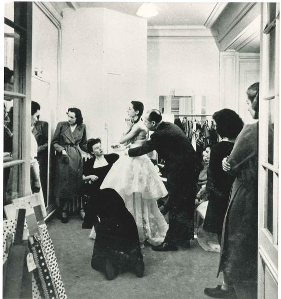 Fitting session in the presence of Monsieur Dior, 1947. Discover more on www.dior.com