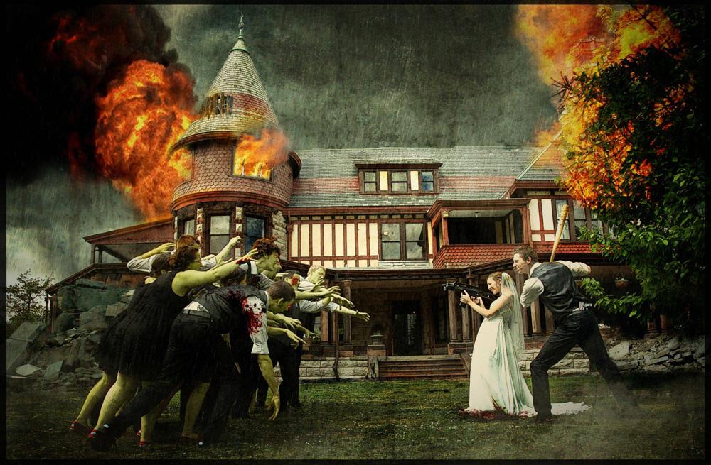 La photo de mariage Zombie