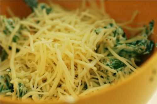 mélange fromage et herbes