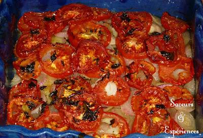 Gratin de Pommes de Terre, Tomates & Oignons