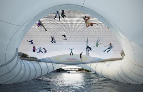 Trampoline bridge in paris by AZC Trampoline bridge in paris by AZC