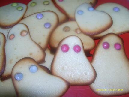 recette biscuits fantômes d'halloween !!!