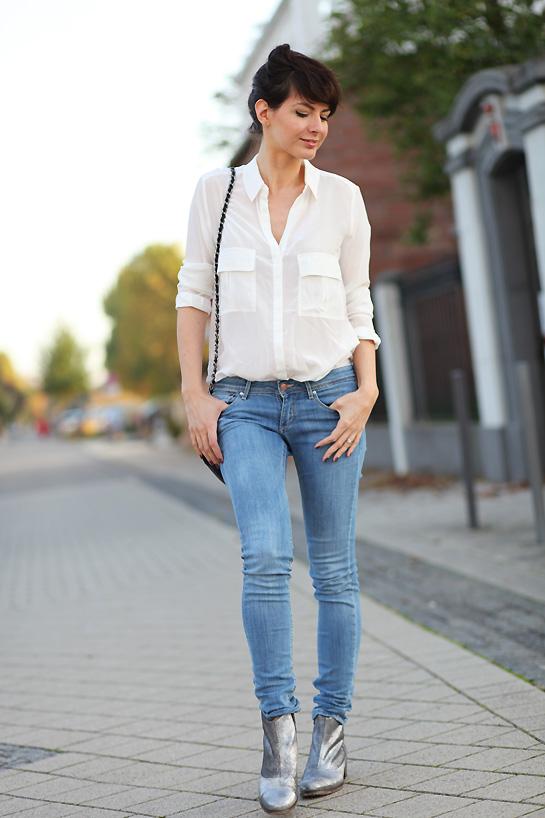 boots paillettes argent Mirror boots