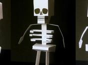 Squelette papier pour Halloween