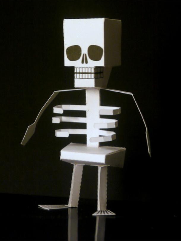 Squelette en papier pour Halloween