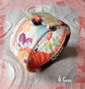 Ô Coco : Bracelet tissu japonais coloris variés