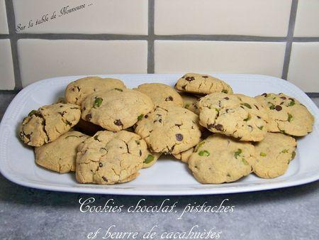 Cookies chocolat, pistaches et beurre de cacahuètes 1