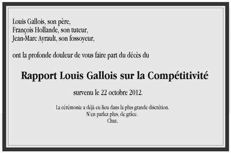 Enterrement du Rapport Gallois