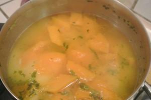 soupe de potiron cuite