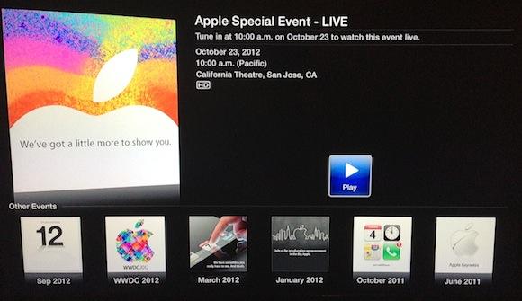 Keynote iPad Mini : streaming vidéo en direct sur Apple TV