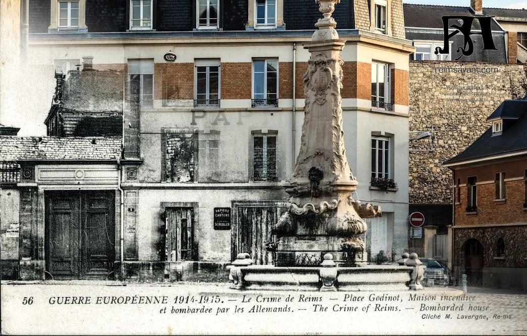 la fontaine Godinot en 1915 - 2012