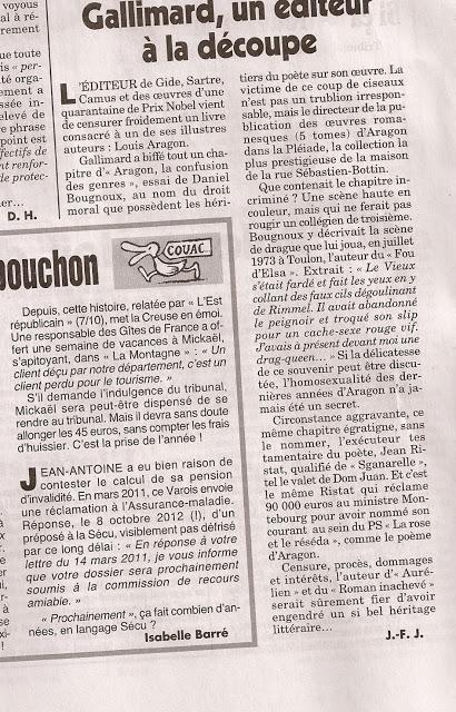 Gallimard censure l'éditeur d'Aragon dans la Pleïade