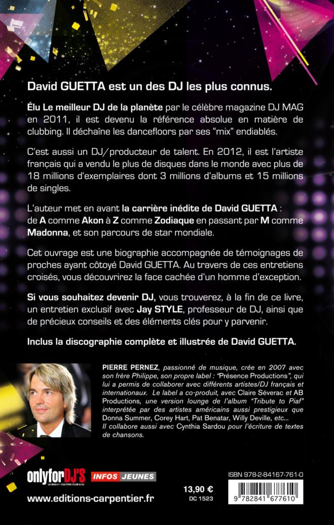 Livre : David Guetta de A à Z de Pierre Pernez