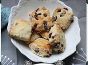 Mini scones cranberries séchées pépites chocolat