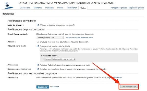 linkedin qutter groupe Linkedin: comment se désabonner dun groupe
