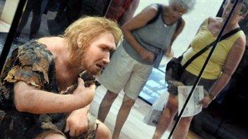Représentation d'un homme de Néandertal