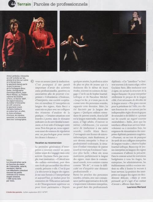 Interprète en langue des signes : la voix des mains