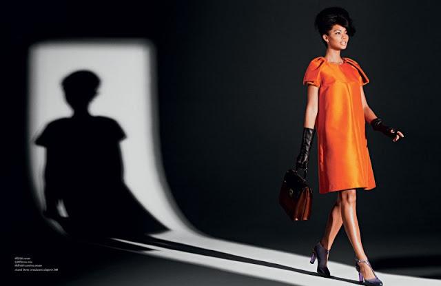 Chanel Iman ou le rétro glam style  dans Xoxo  The mag (nov 2012)