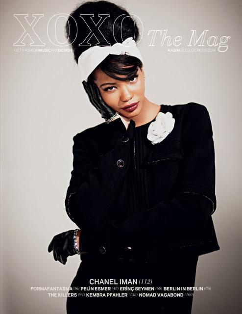 Chanel Iman ou le rétro glam style  dans Xoxo  The mag (nov 2012)