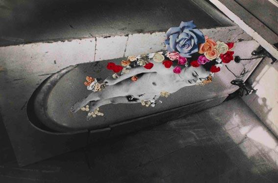 Collage by Penelope Slinger at the Riflemaker Contemporary Art Gallery