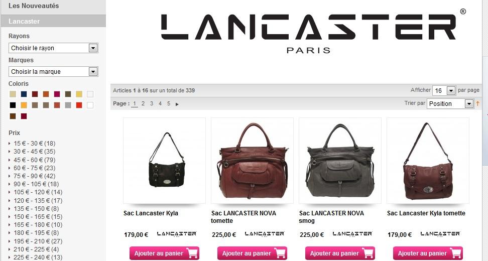 Où acheter des sacs Lancaster pas chers ?