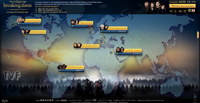 La Twilight World Map : Les différents vampires