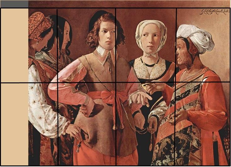 La-Tour_Diseuse_de_bonne_aventure_Composition