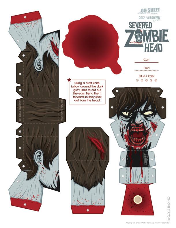 ‘Severed Zombie Head’ by OH-SHEET